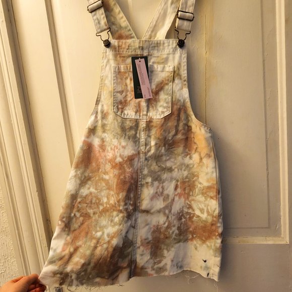 Tie Dye Overall Denim Jumper - Picture 1 of 3